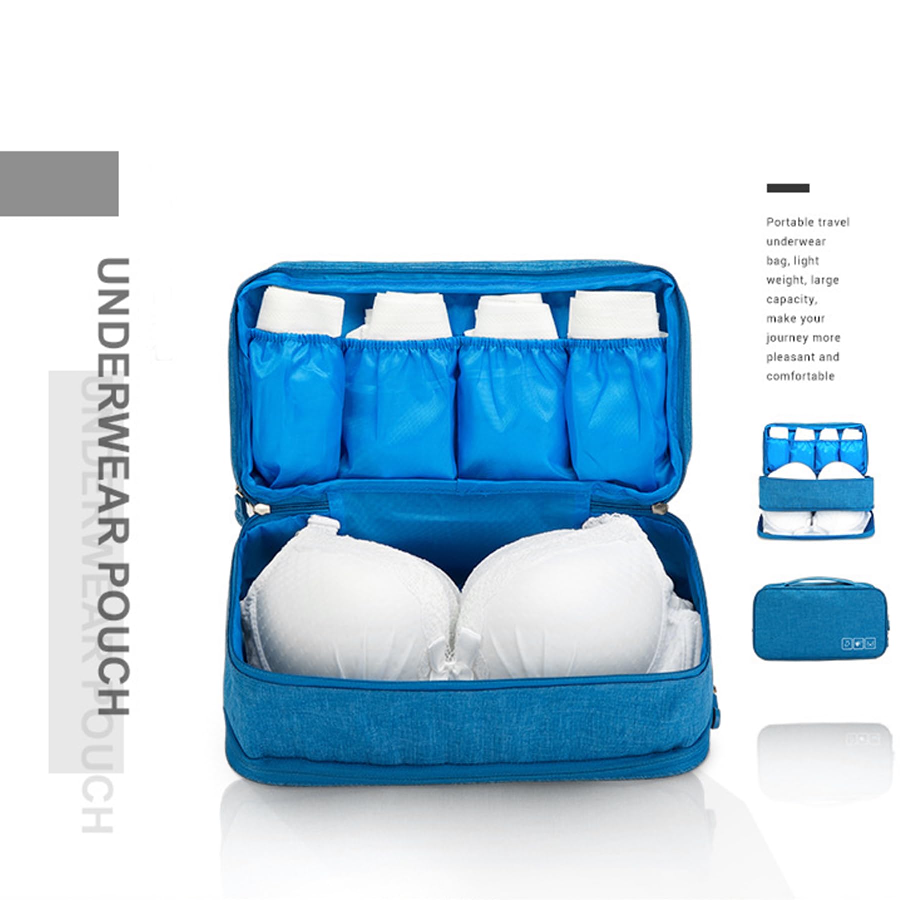 Multi-Function Travel Underwear Organizer - Portable Storage Bag for Bras, Socks & Lingerie | Packing Cube & Toiletry Bag for Vacation, Business Trips & Daily Organization