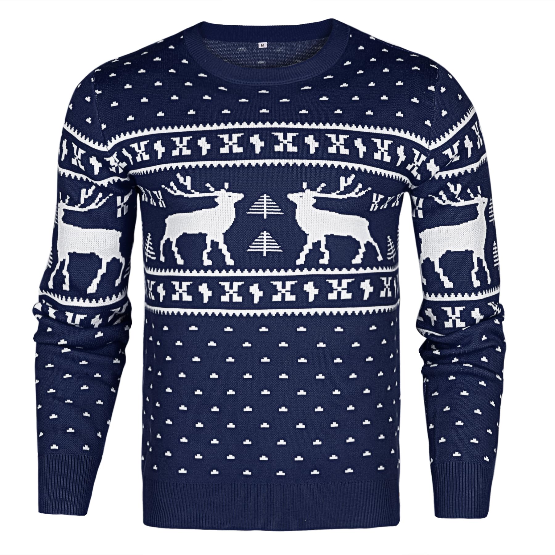 Unisex Christmas Jumper - Reindeer Knit Pullover for Holiday Parties