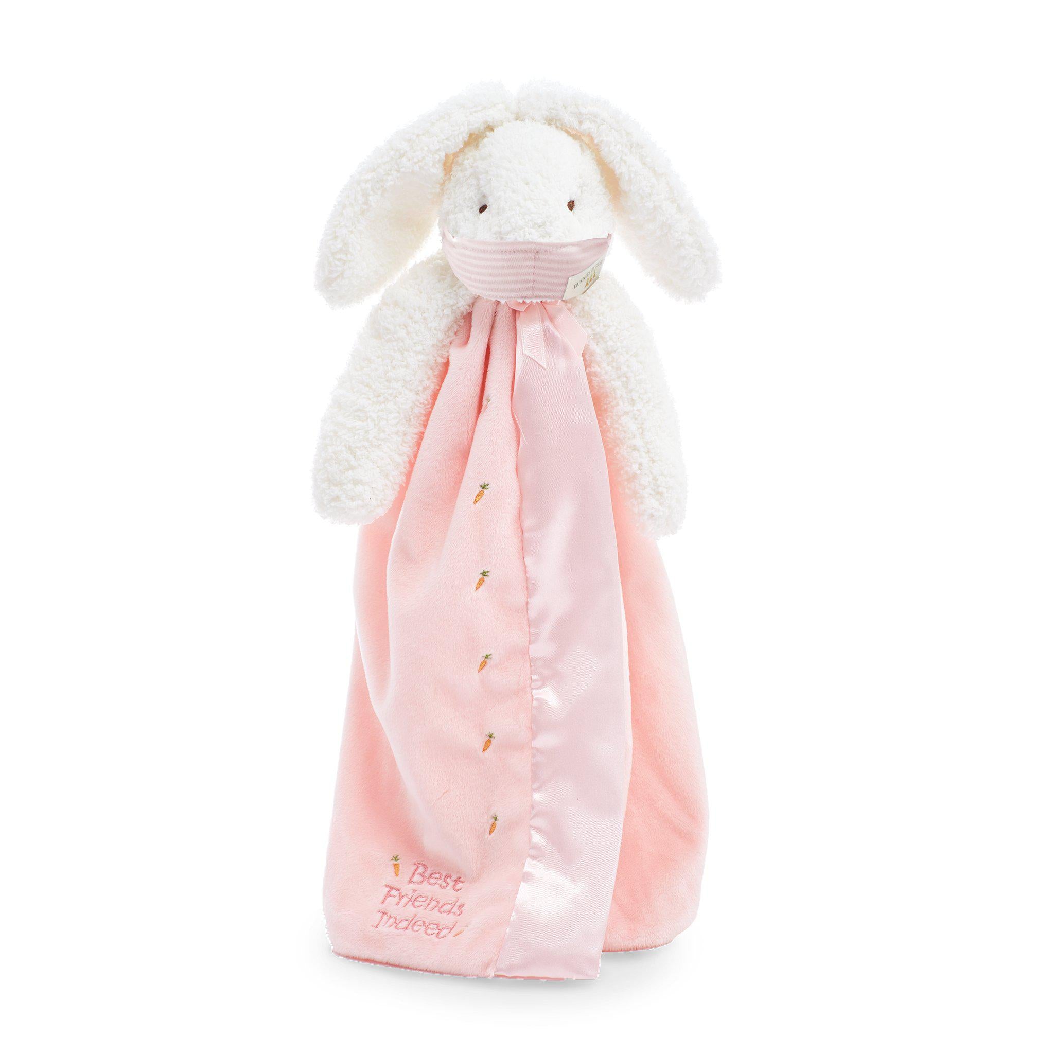 Blossom Bunny Buddy Blanket with Face Mask - Soft Plush Throw Blanket & Matching Sleep Mask Set - Perfect for Cozy Nights, Travel, and Relaxation at Home