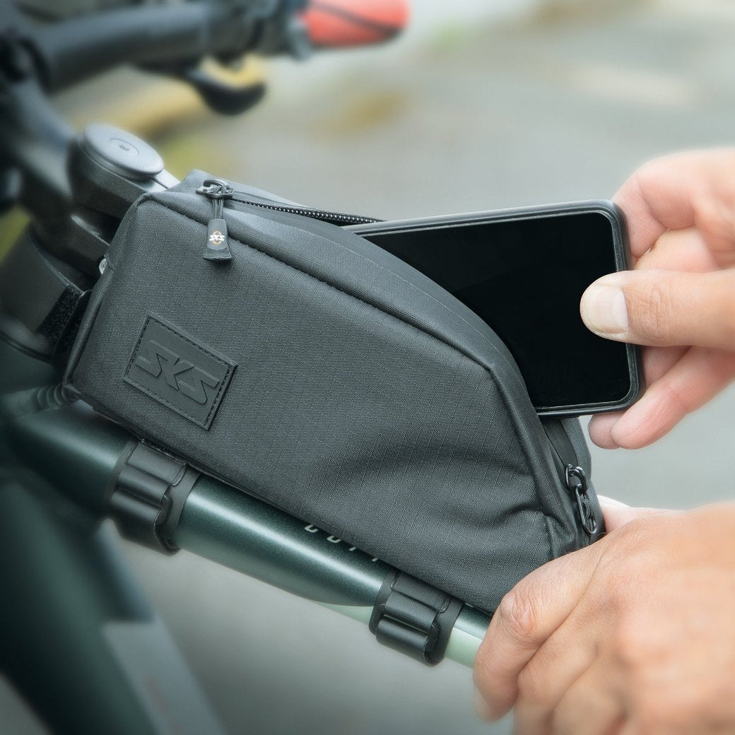 Urban Top Tube Bike Bag 0.65L - Waterproof Cycling Handlebar Storage for Phone, Keys & Essentials - Perfect for Commuting, Mountain Biking & Road Cycling