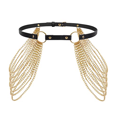 B-Black-Gold Chain
