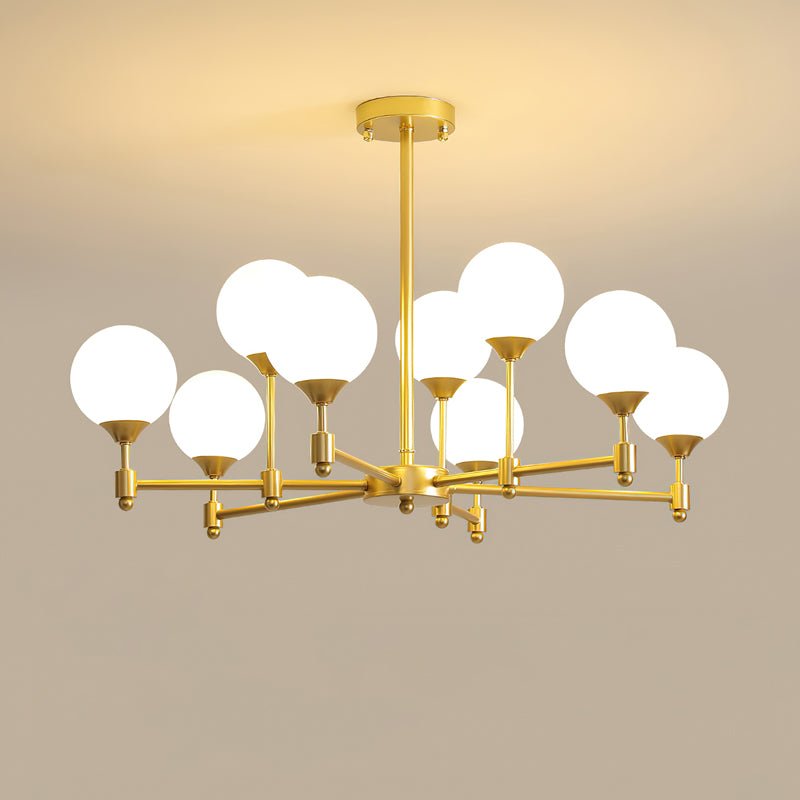 Alessio Globe Chandelier - Modern Crystal Glass Ceiling Light Fixture for Dining Room, Living Room & Bedroom | Elegant Lighting Decor for Home & Office