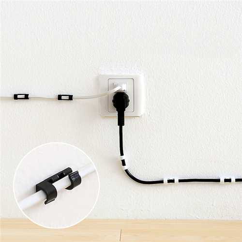 Bakeey 20-Pack Small Cable Clips - Wire Organizer for Home & Office - Perfect for TV, Computer, and Desk Cable Management