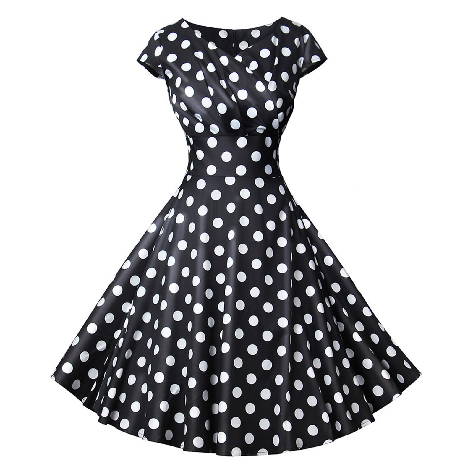 Elegant Plus Size Formal Dress with Vintage Wave Sleeves - Women's Cocktail Party Dress for Wedding, Evening Gala & Special Occasions