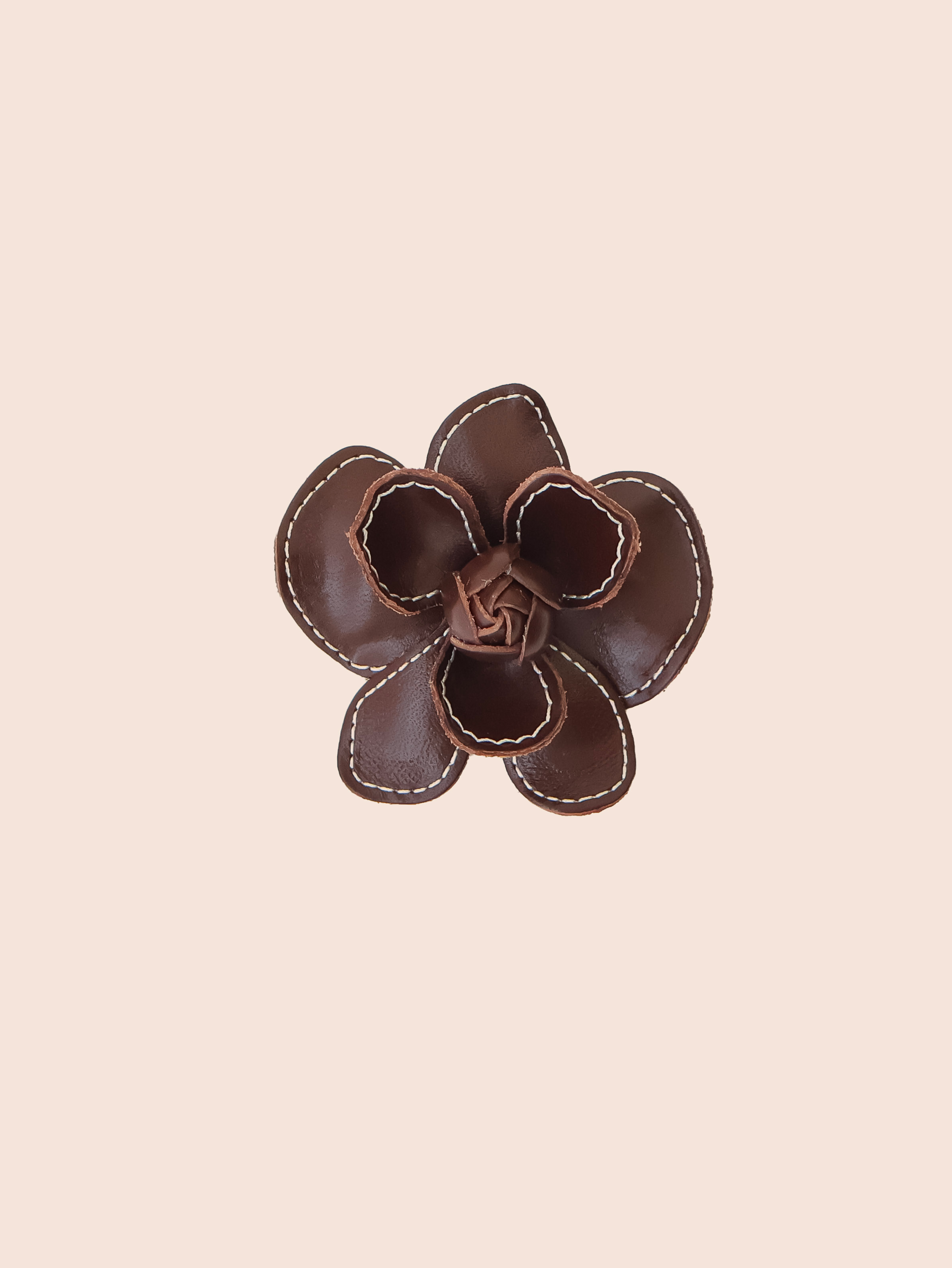 Stitch Flower Hair Clip - Brown Hair Accessory for Women & Girls | Perfect for School, Parties & Everyday Style