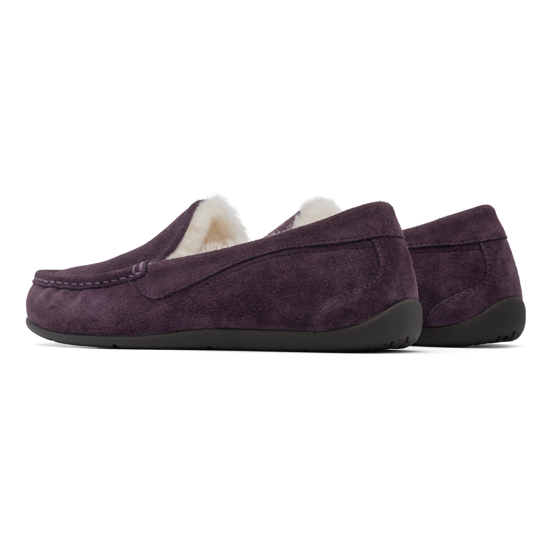 Abeo Amble Comfortable Memory Foam Slippers for Women - Dark Purple - Indoor & Outdoor Cozy House Shoes for Relaxation