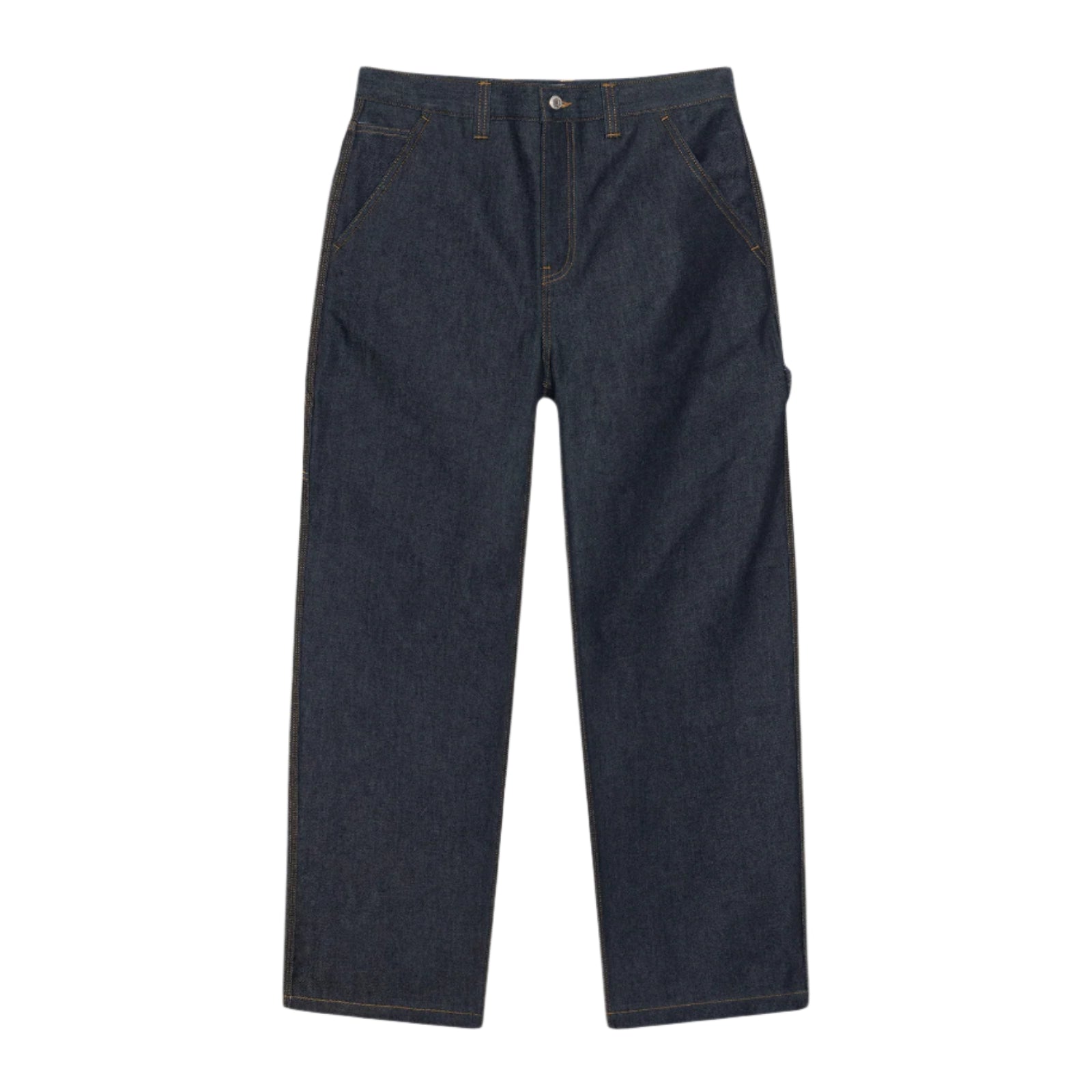 Stussy Carpenter Pants for Men - Vintage Denim Workwear with Utility Pockets | Casual Streetwear & Outdoor Work Pants