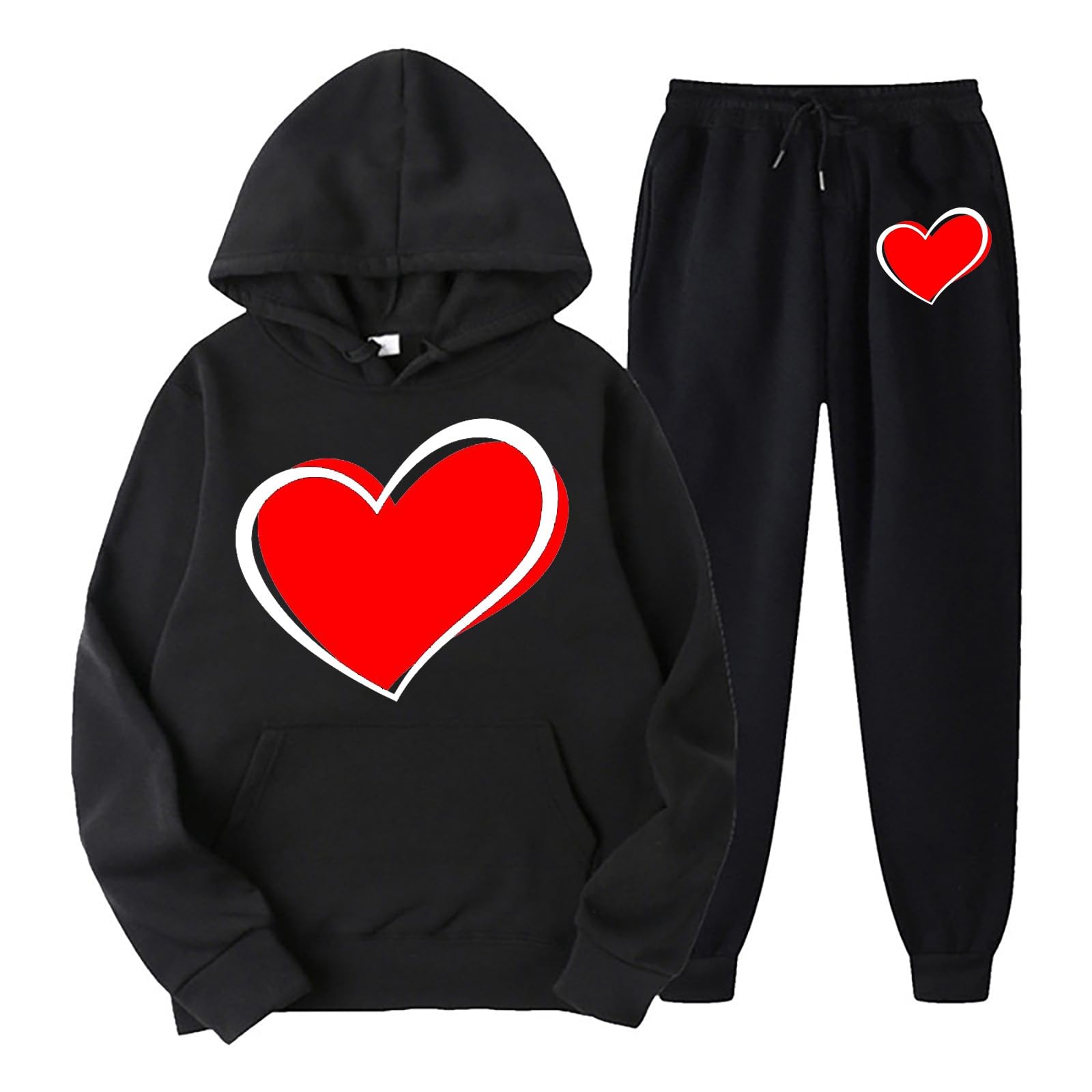 Rvidbe Women's 2-Piece Workout Outfit Set - Matching Jogger Pants & Top Sweatsuit for Yoga, Gym & Casual Wear | Solid Color Tracksuit for Women