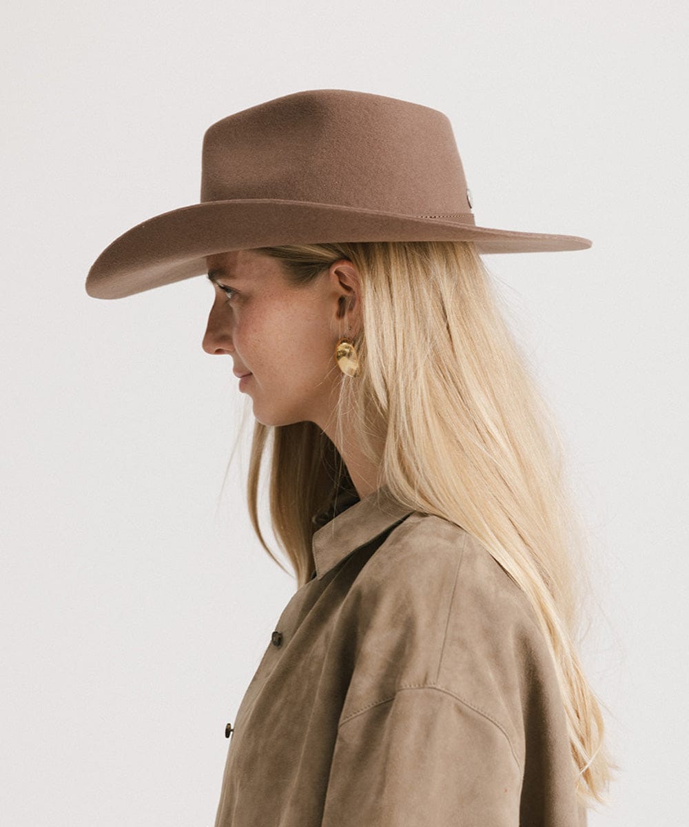 Dean Rancher Cowboy Hat for Men - Genuine Leather Western Cowboy Hat with Adjustable Chin Strap - Perfect for Rodeo, Horse Riding, and Outdoor Adventures