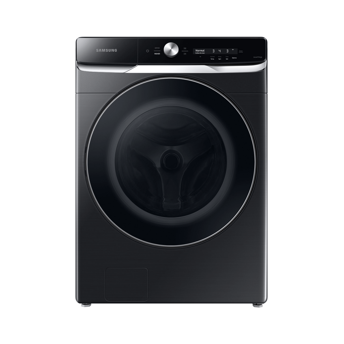5.0 cu. ft. Extra Large Capacity Smart Dial Front Load Washer with OptiWash™ Technology in Brushed Black - Perfect for Large Families & Heavy Laundry Loads | Energy Efficient & Space Saving Design for Modern Homes