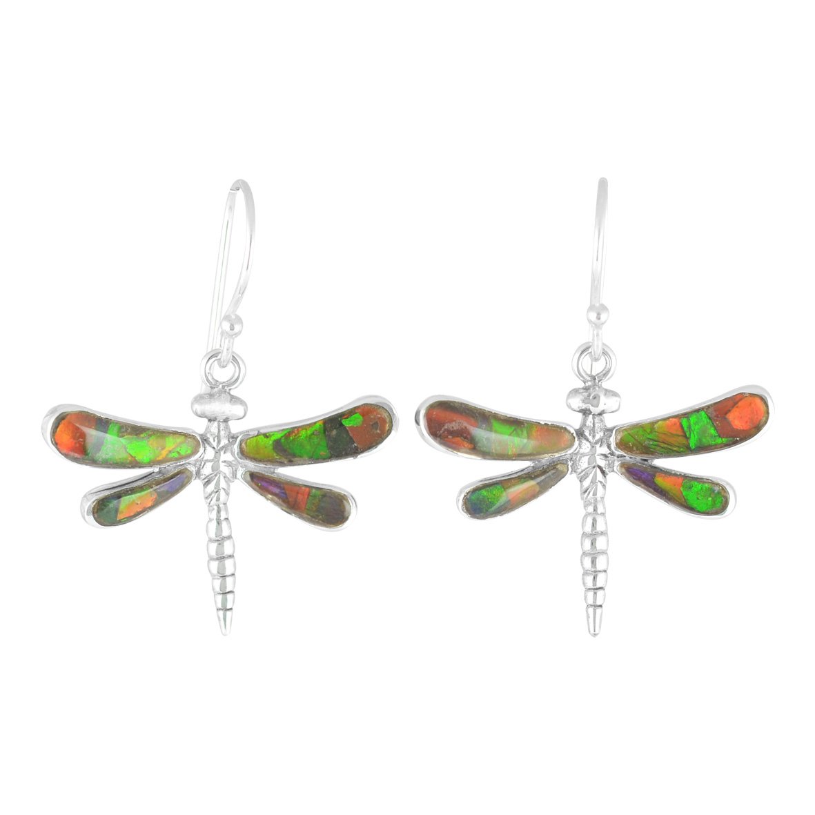 Starborn Ammolite Earrings - Natural Gemstone Dangle Earrings for Women, Elegant Jewelry Gift for Her | Perfect for Parties, Weddings & Special Occasions