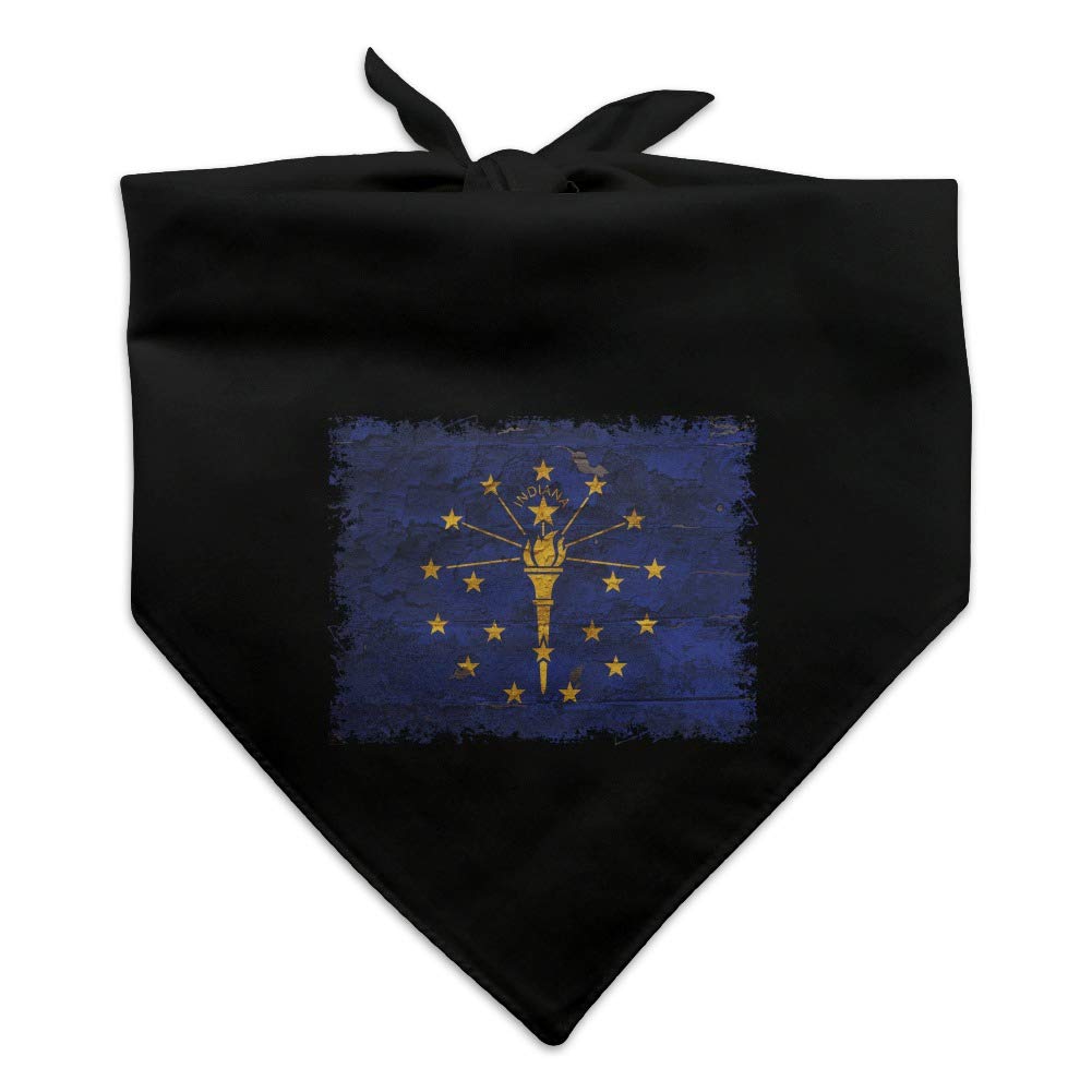Rustic Indiana Flag Dog Bandana - USA Pet Scarf for Outdoor Adventures
