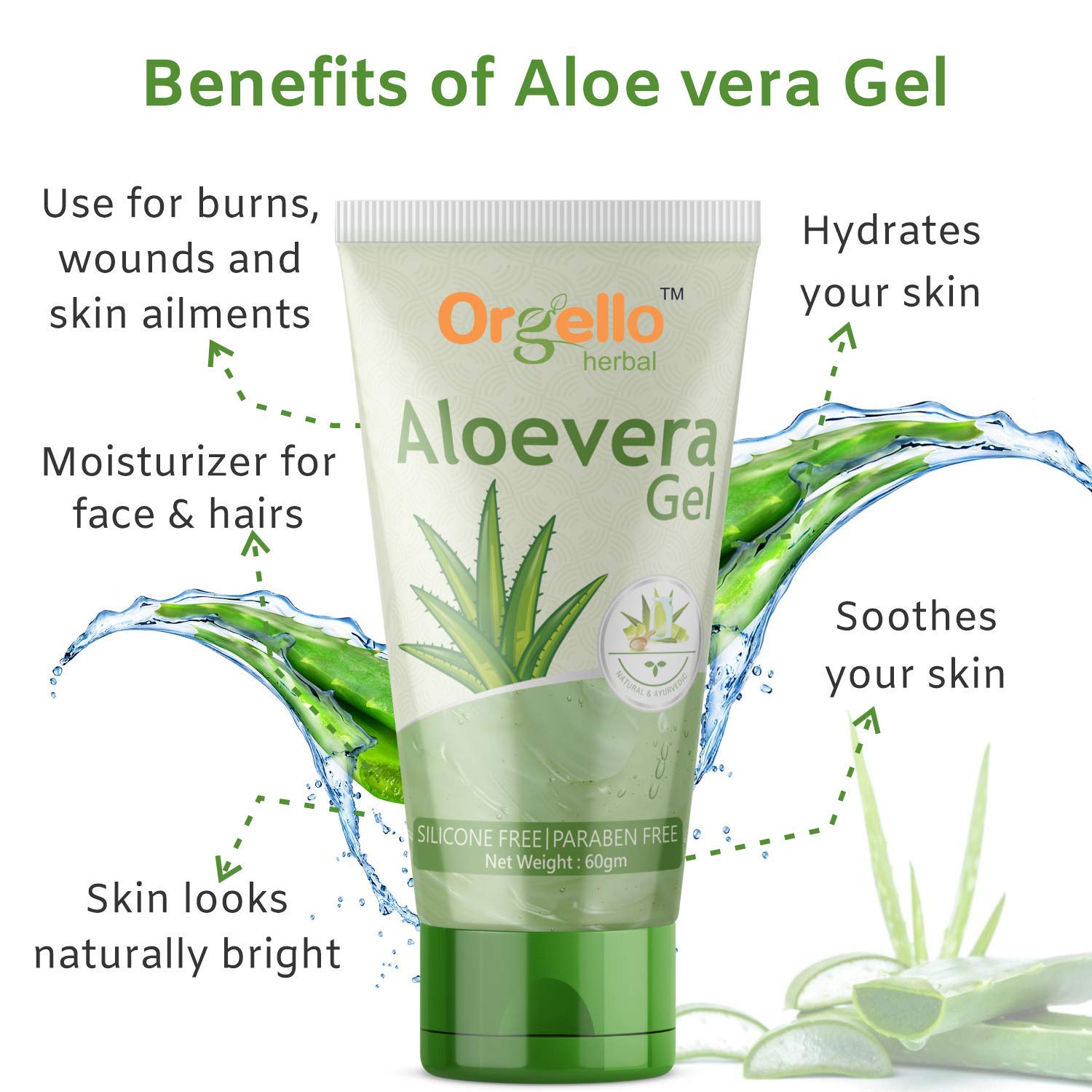 Organic Cucumber Toner Mist Spray for Face - Pore Tightening & Hydrating 100ml + Aloe Vera Gel for Face & Hair (100g & 60g) | 3-Piece Skincare Set for Acne, Oily Skin & Sunburn Relief | Daily Facial Care & Hair Hydration