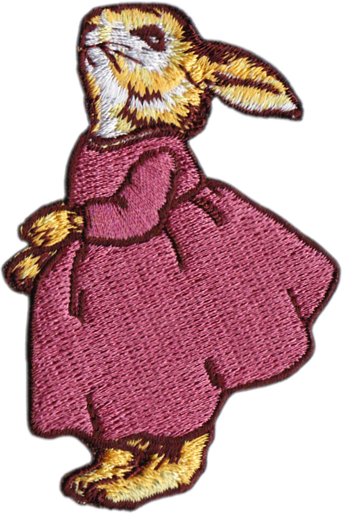 Rabbit in Pink Dress Embroidered Iron-On Patch - 3
