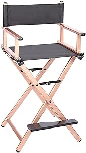 Portable Director Makeup Chair MC151 - Lightweight Folding Styling Chair for Salon, Film Set & Home Beauty Use