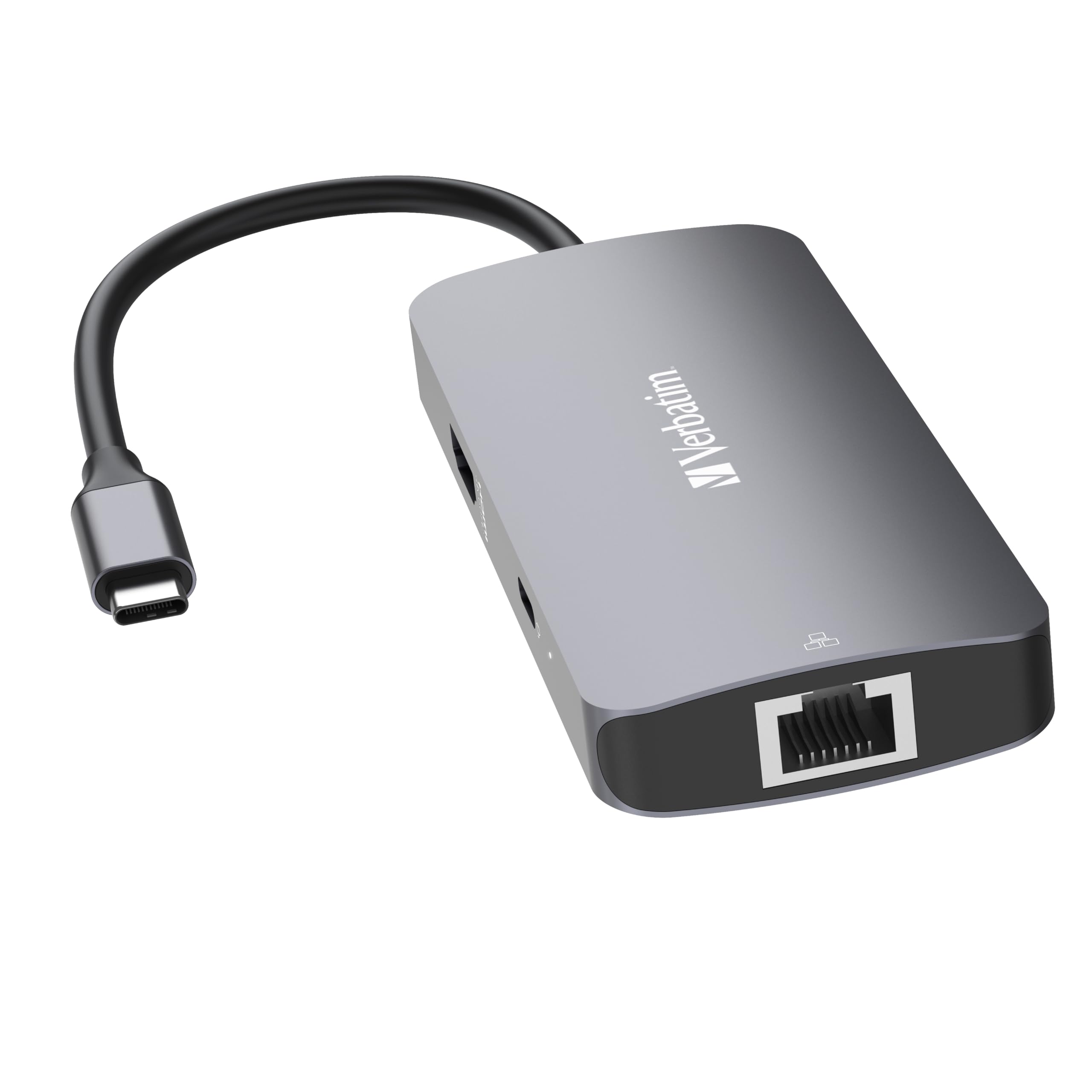 Verbatim USB-C Pro Multiport Hub 5-in-1 Adapter with HDMI, Ethernet, USB-A & USB-C PD - Compatible with MacBook Pro/Air, iPad Pro, Windows Laptops & More - Perfect for Home Office, Remote Work & Business Travel