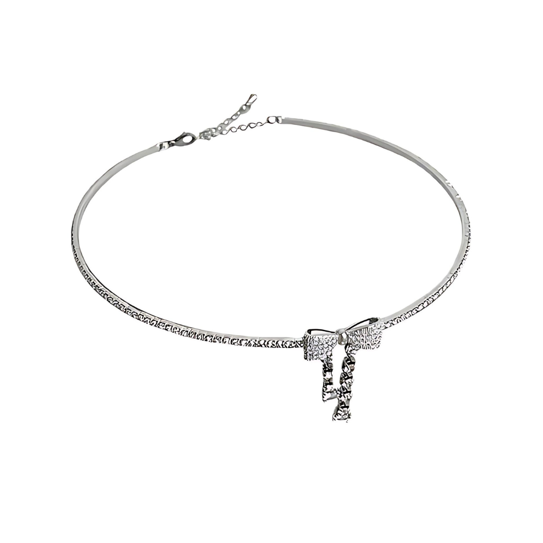 Elegant Feminine Ribbon Bowknot Tassel Choker Necklace for Women | HN2968 | Perfect for Parties, Weddings, and Special Occasions