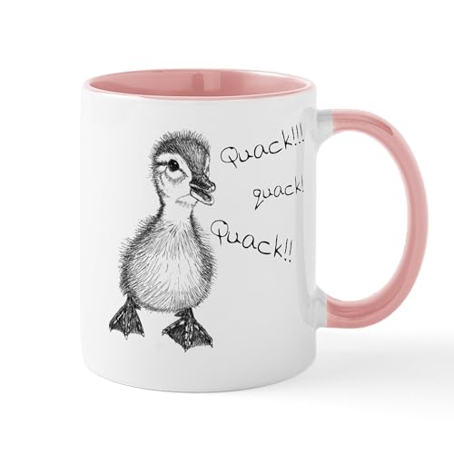White/Pink Inside - Duckling Quack, Baby Duck Mug