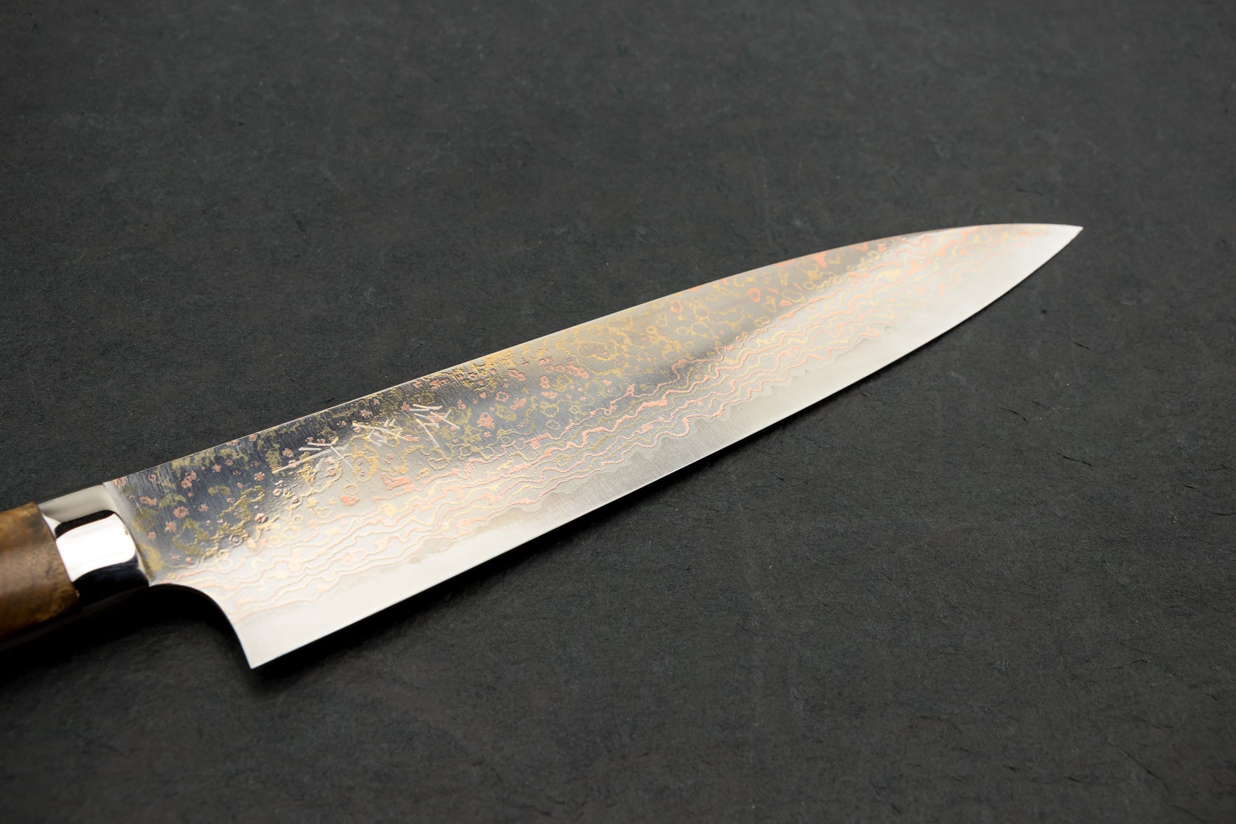 Takeshi Saji VG10W Rainbow Damascus Japanese Chef Knife 8.2