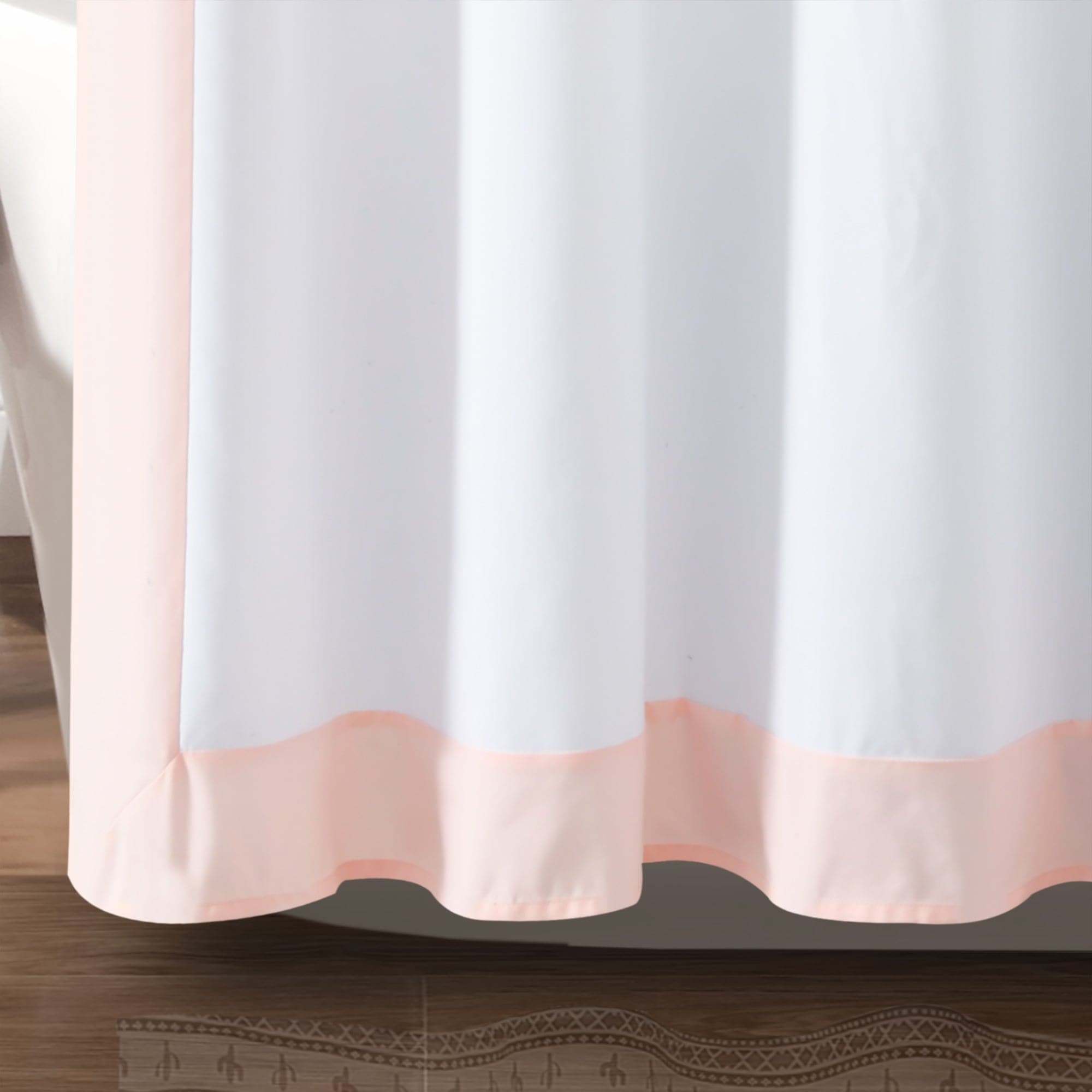Waterproof Block Border Shower Curtain - Modern Bathroom Decor for Home & Hotel Use - Perfect for Bathrooms, Showers, and Spa Areas