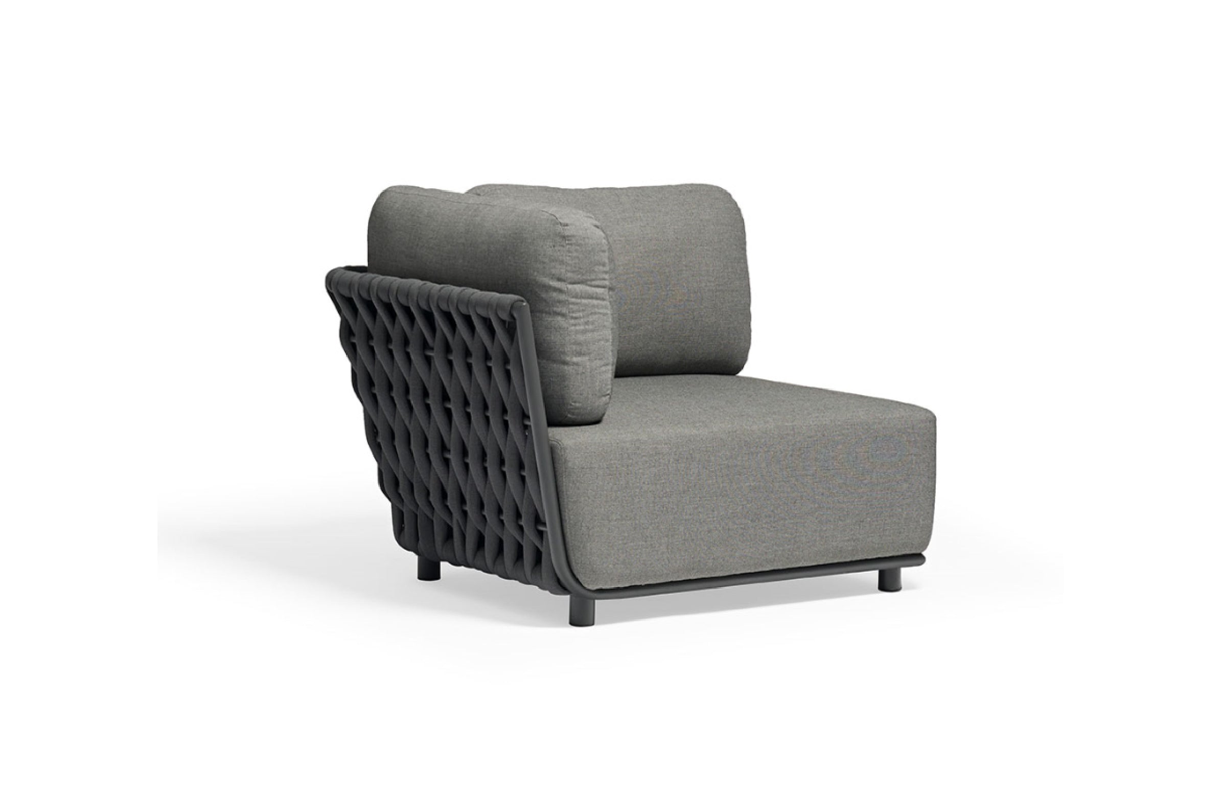 Luxury Couture Jardin Hug Outdoor Left Arm Chair - Perfect for Patio, Garden, and Poolside Relaxation