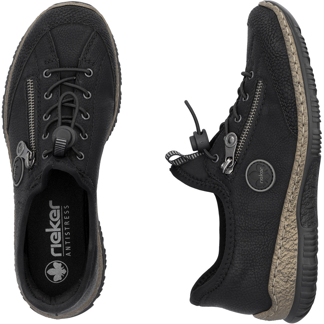Rieker Nikita 67 Black Women's Comfort Shoes - Stylish & Lightweight for Work, Walking & Everyday Wear