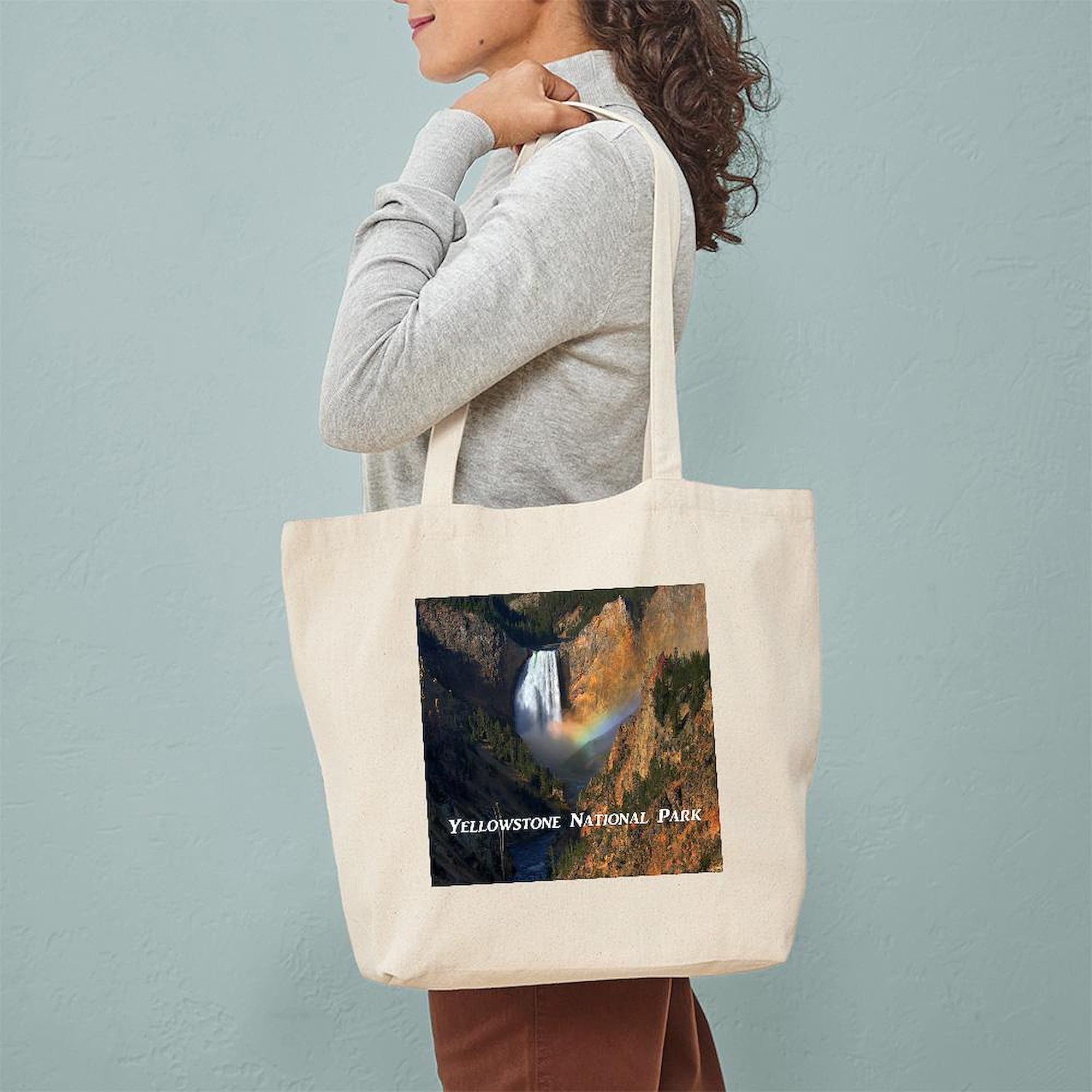 Yellowstone National Park Canvas Tote Bag - Eco-Friendly Reusable Shopping Bag for Groceries, Beach & Travel | Durable Natural Cotton Carryall