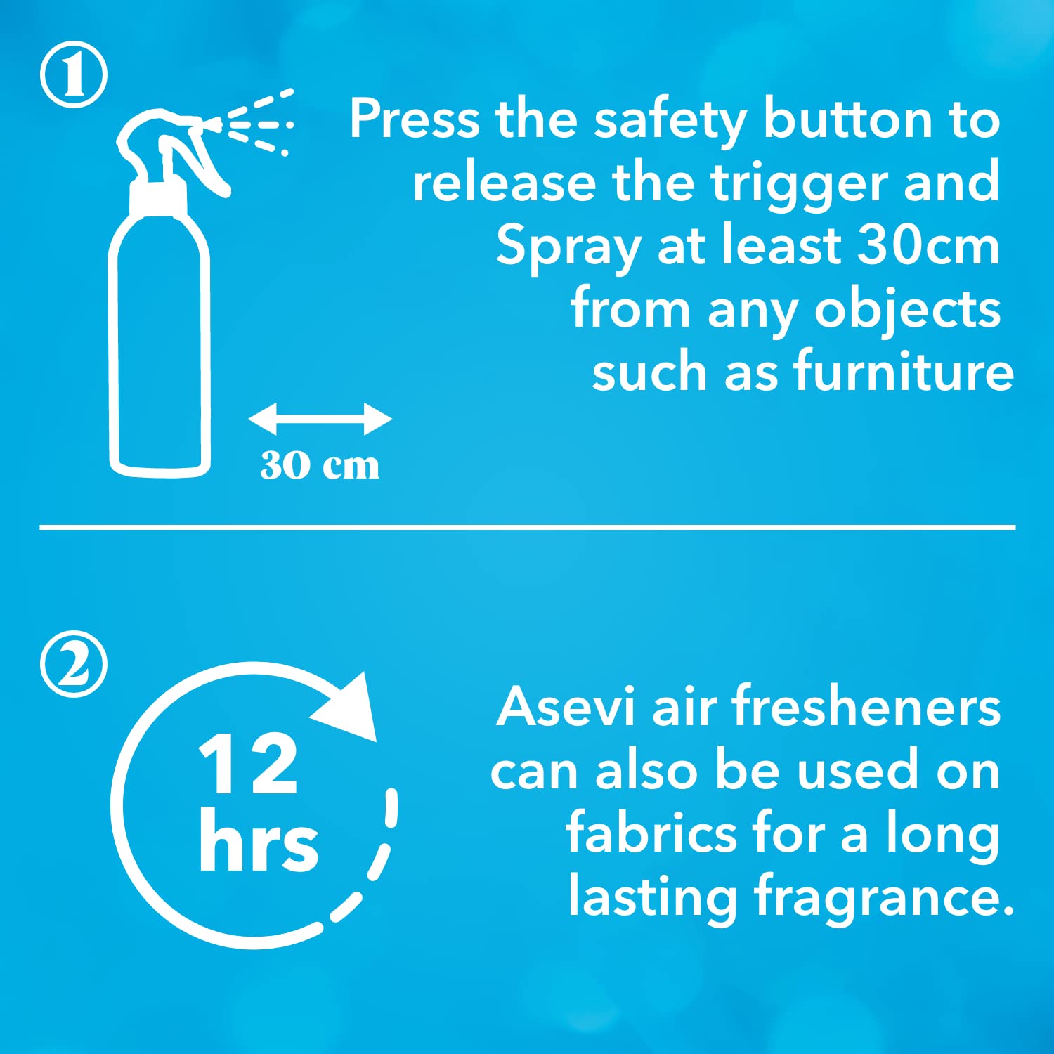 Asevi Air Freshener Spray - Long-Lasting Ocean Breeze Scent for Home, Room & Fabric - 400ml Refreshing Spray - Perfect for Living Rooms, Bedrooms, Cars & Offices