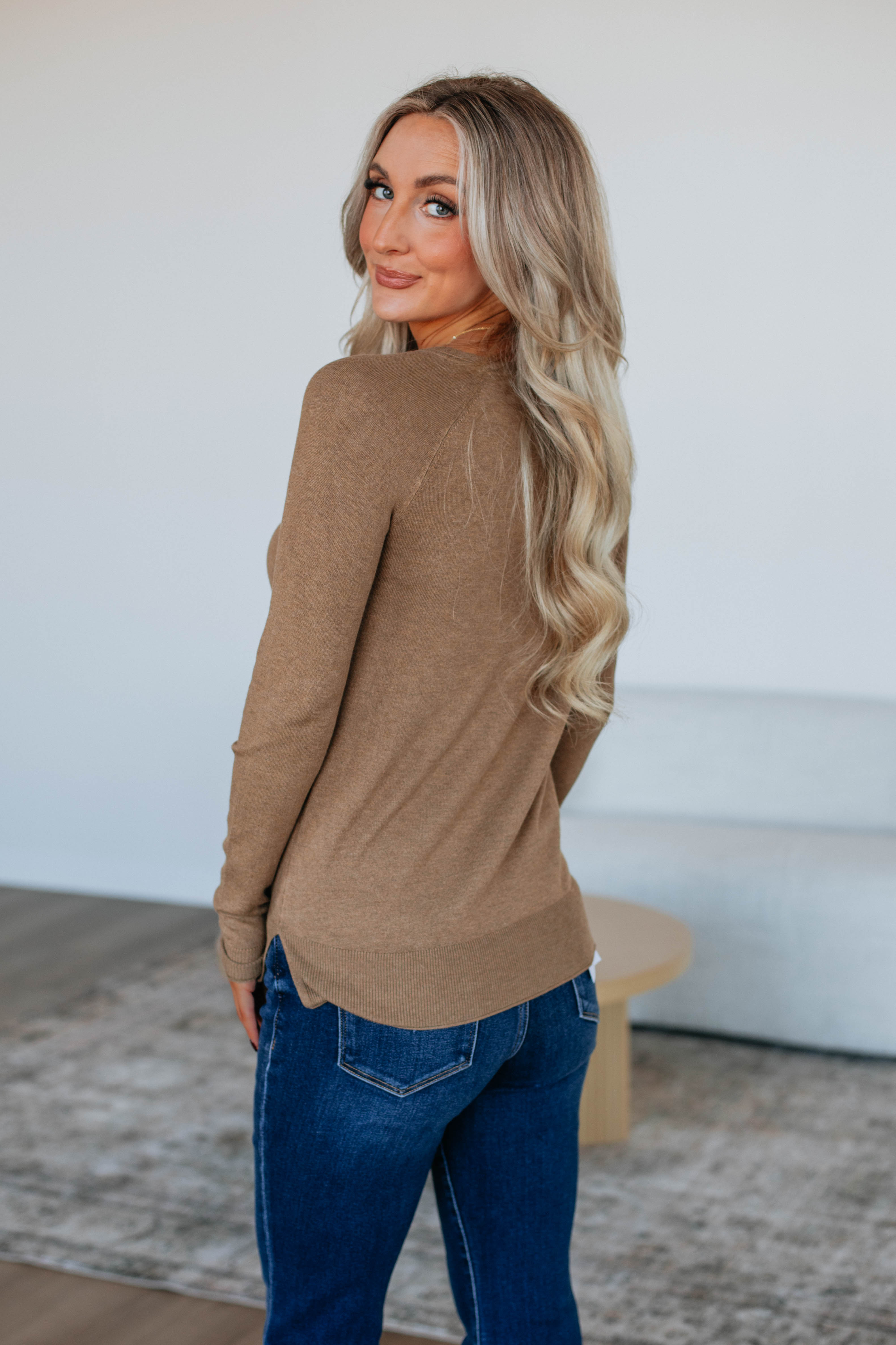 Anneke Women's Long Sleeve T-Shirt - Soft Barley Color Casual Blouse for Everyday Wear | Perfect for Work, Date Night & Fall Layering