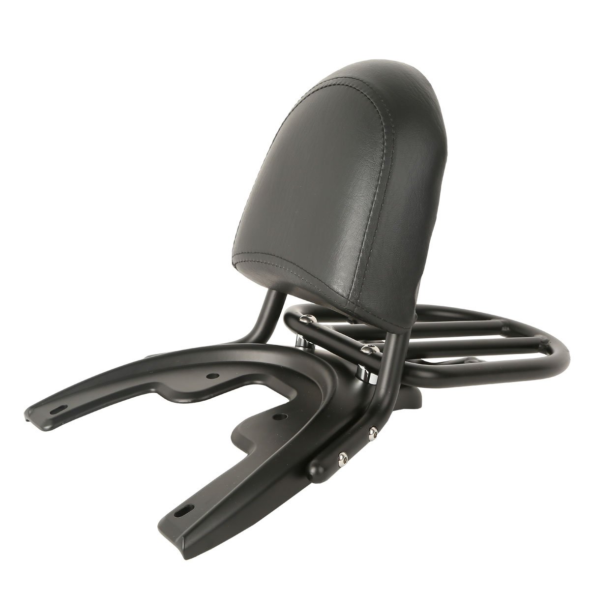 SLMOTO Sissy Bar Backrest Luggage Rack & Baseplate for Harley V-Rod VRSCA 2002-2006 - Heavy Duty Motorcycle Passenger Seat & Storage Solution - Perfect for Long Rides & Touring