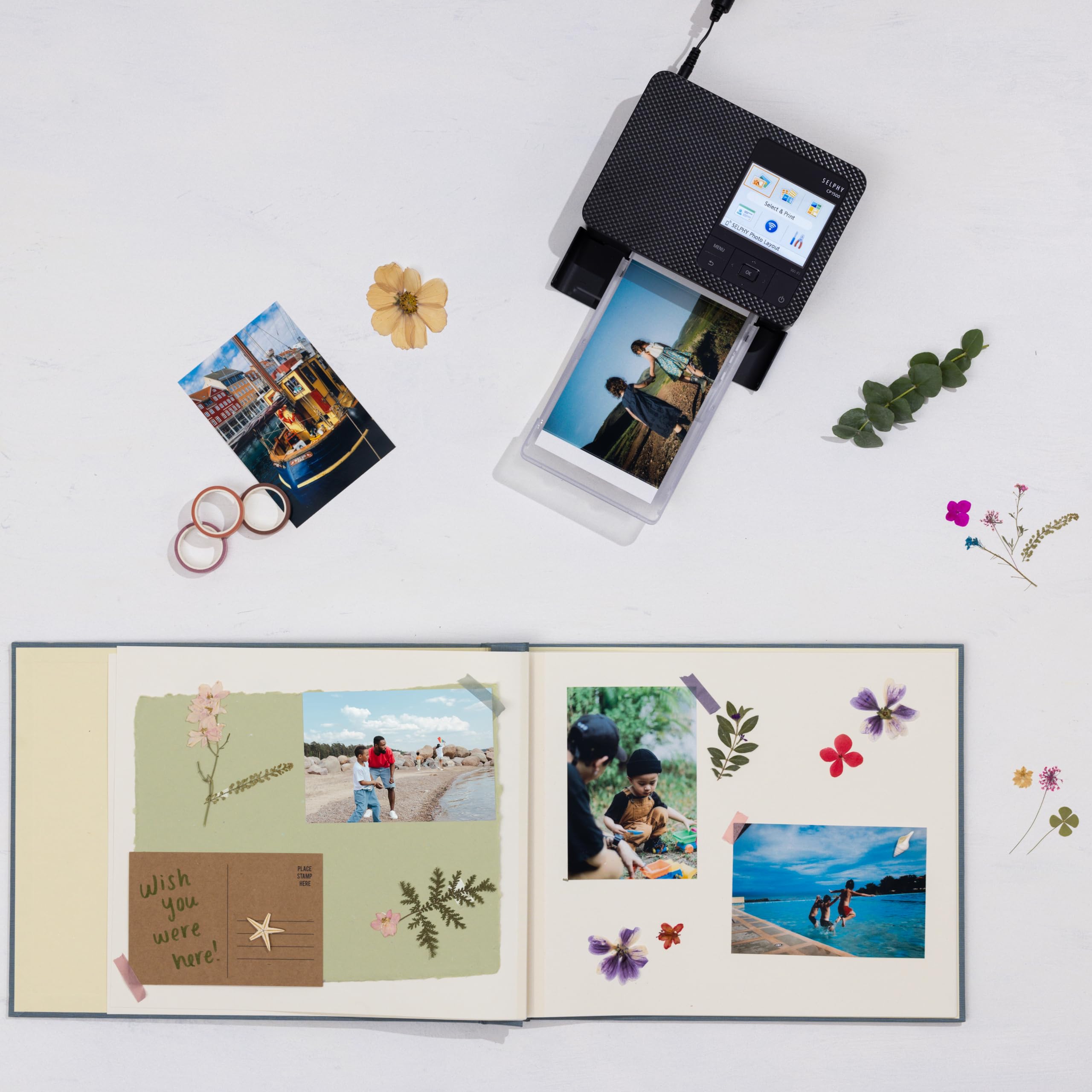 Canon SELPHY CP1500 Compact Photo Printer - Portable & Wireless Instant Photo Printer with AirPrint & Mobile Printing - Perfect for Travel, Parties & Home Photo Printing (Black)