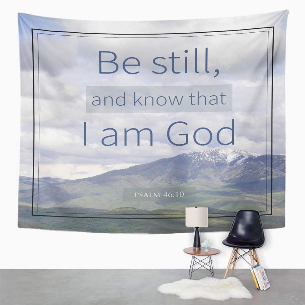 JOOCAR Christian Wall Tapestry with Bible Verse - 59.1x78.7 Inch Faith-Inspired Home Decor for Living Room, Bedroom, Church & Prayer Space - Perfect for Spiritual Decor & Gift Giving