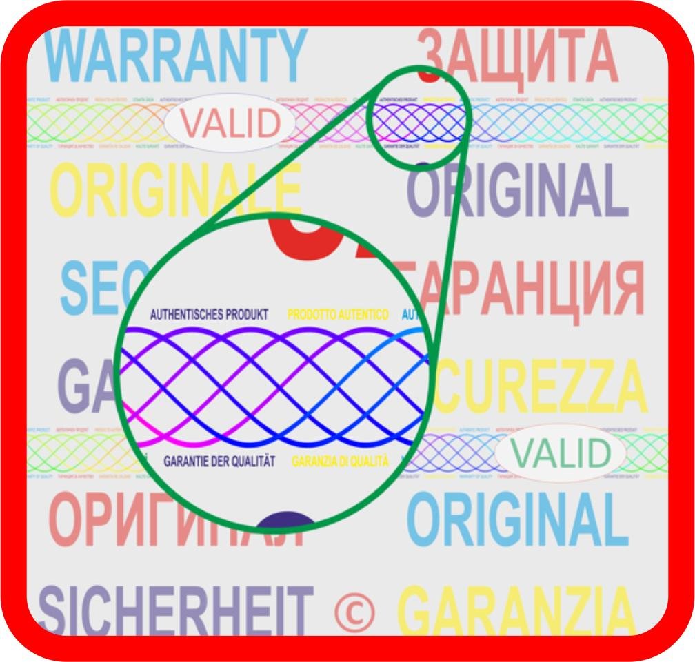 1000 Custom Black Logo & Text Security Hologram Labels - Tamper Evident Warranty Void Stickers (.83 x .47 Inch) for Product Authentication & Anti-Counterfeiting