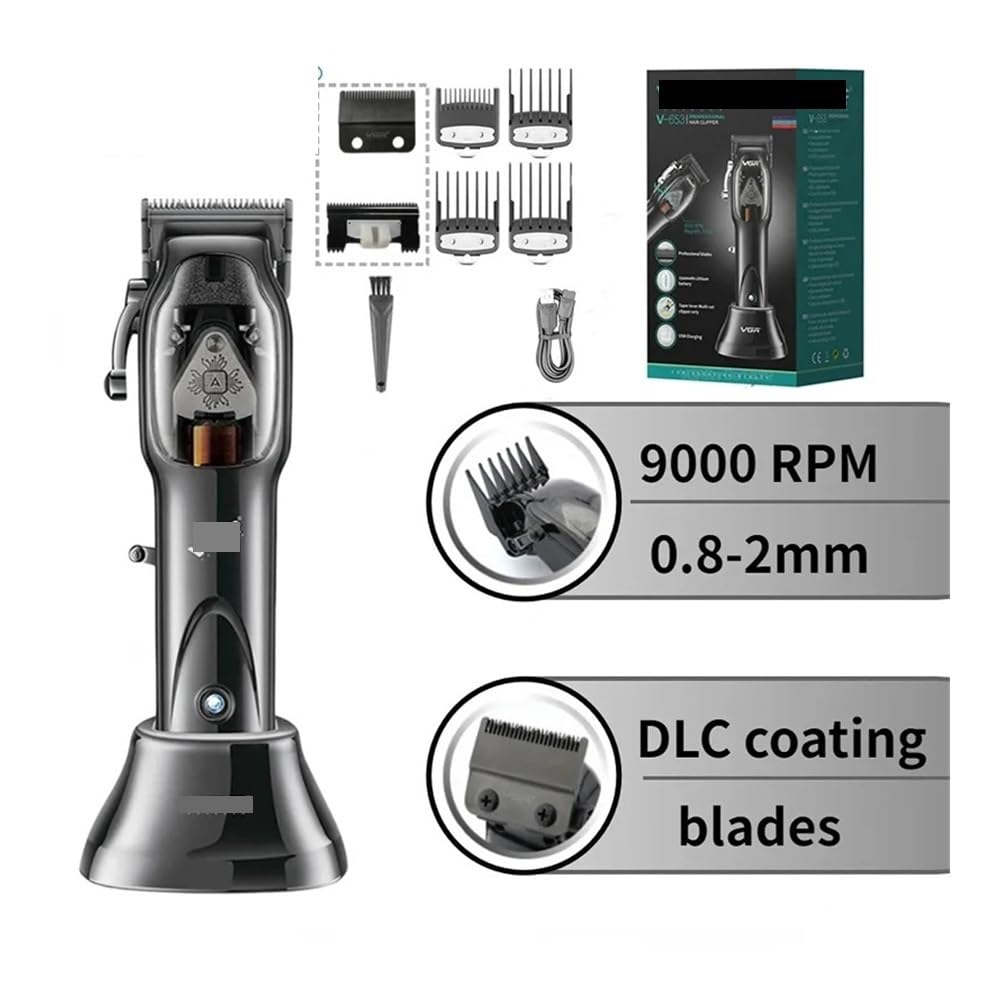Professional V-G-R Original Hair Clipper & Trimmer - Adjustable Barber Clipper for Men (Model V-653) - Perfect for Home Haircuts, Salon Styling & Beard Grooming