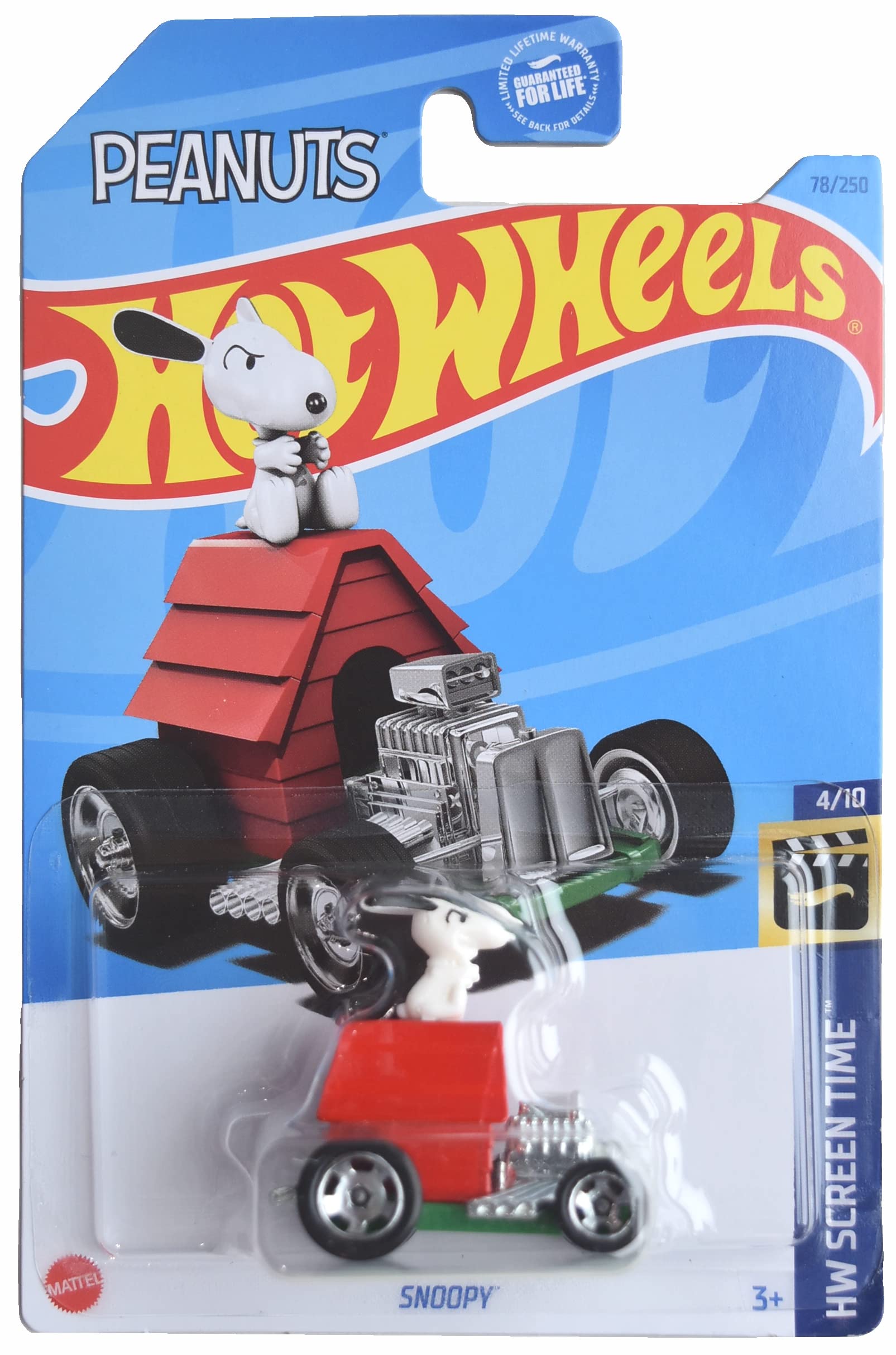 Hot Wheels Snoopy Die-Cast Car - HW Screen Time Series 4/10 - Collectible Toy Vehicle for Kids & Adults - Perfect for Playtime, Display & Gifts