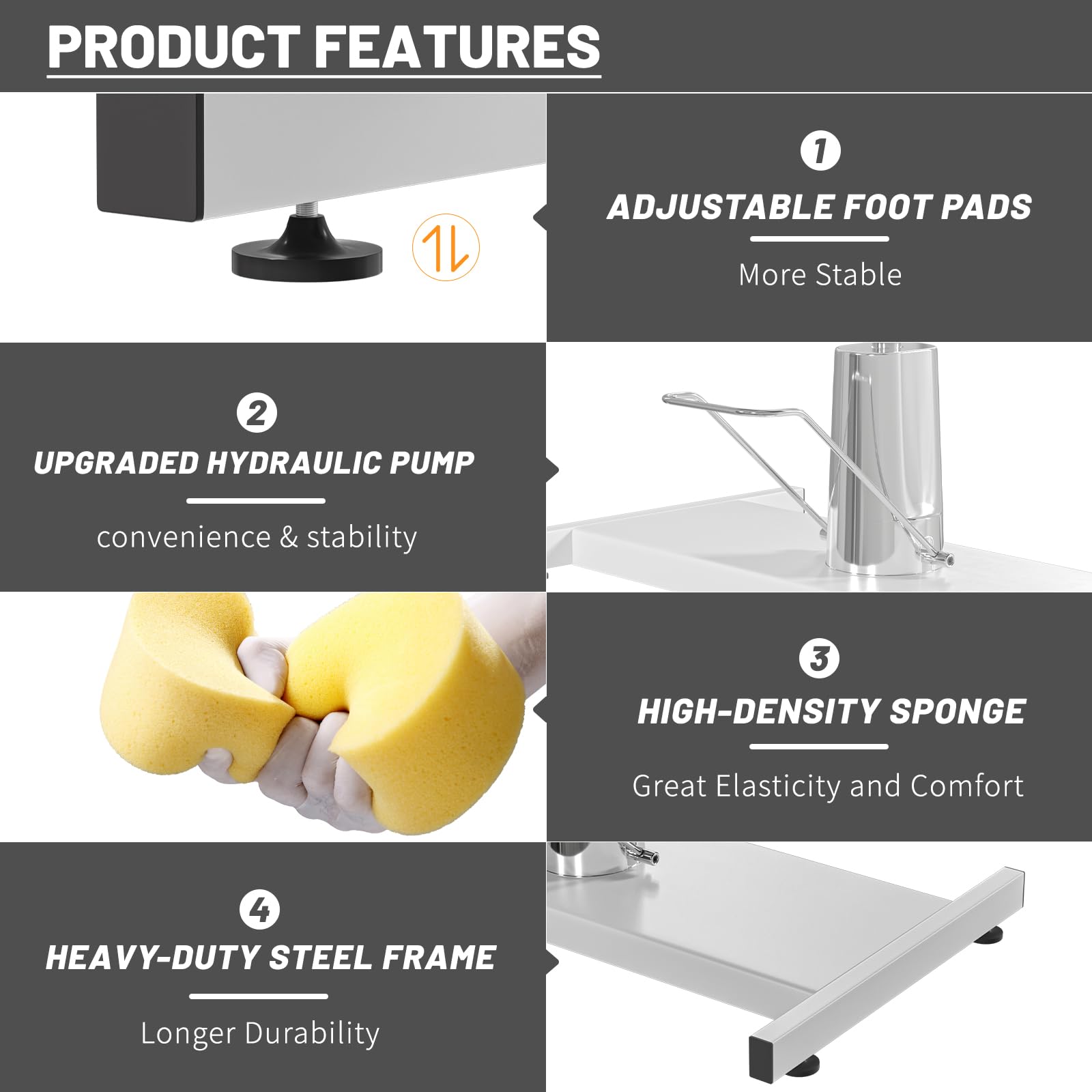 **Hydraulic Spa Chair - Adjustable Esthetician Bed & Tattoo Chair for Salon, Facial, Massage - 500lbs Weight Capacity - Perfect for Beauty Clinics, Tattoo Studios & Relaxation Therapy**