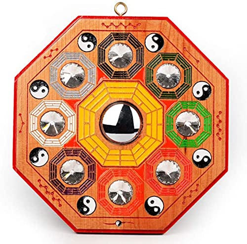 Authentic Chinese Feng Shui Bagua Mirror - Protection Amulet for Home & Office, Convex Mirror to Deflect Negative Energy, Bagwa Mirror Set for Good Luck & Harmony | Perfect for Front Door, Living Room & Business Entrance