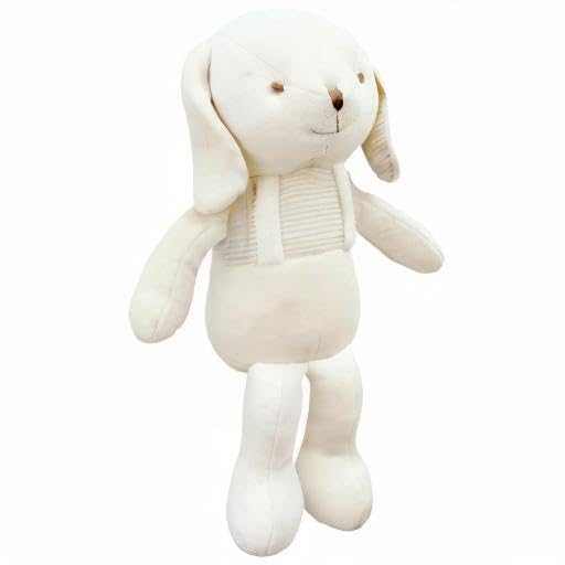 Super Soft Organic Cotton Baby Attachment Doll - Hello Puppy Plush Toy, 12.5 Inch Stuffed Animal for Infants & Toddlers | Cuddly Pillow Buddy, Safe Organic Toy for Nursery, Bedtime & Travel Comfort