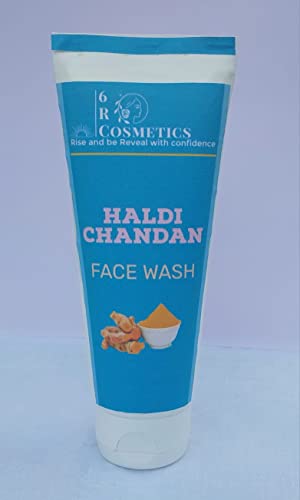 6 R Cosmetics Turmeric Face Wash for Brightening & Spotless Skin - Germ Removal & Fairness Boost - Perfect for Daily Cleansing & Acne-Prone Skin