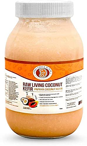 Organic Raw Papaya & Coconut Milk Kefir Probiotic Drink - 1 Gallon | Vegan, Dairy-Free, Gut Health Beverage | Perfect for Smoothies, Breakfast Bowls & Healthy Digestion