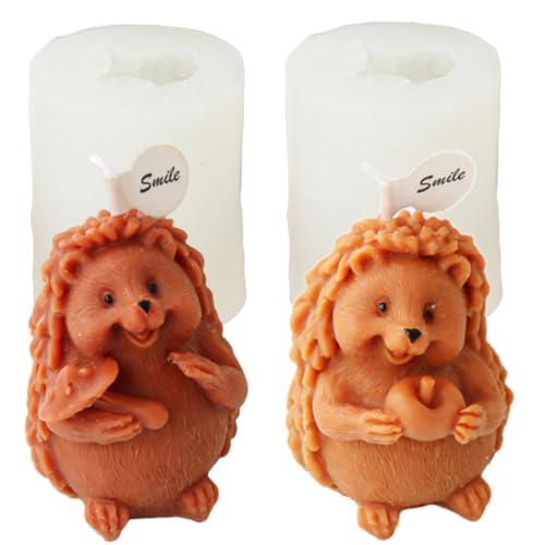 2 Pack Hedgehog Candle Mold