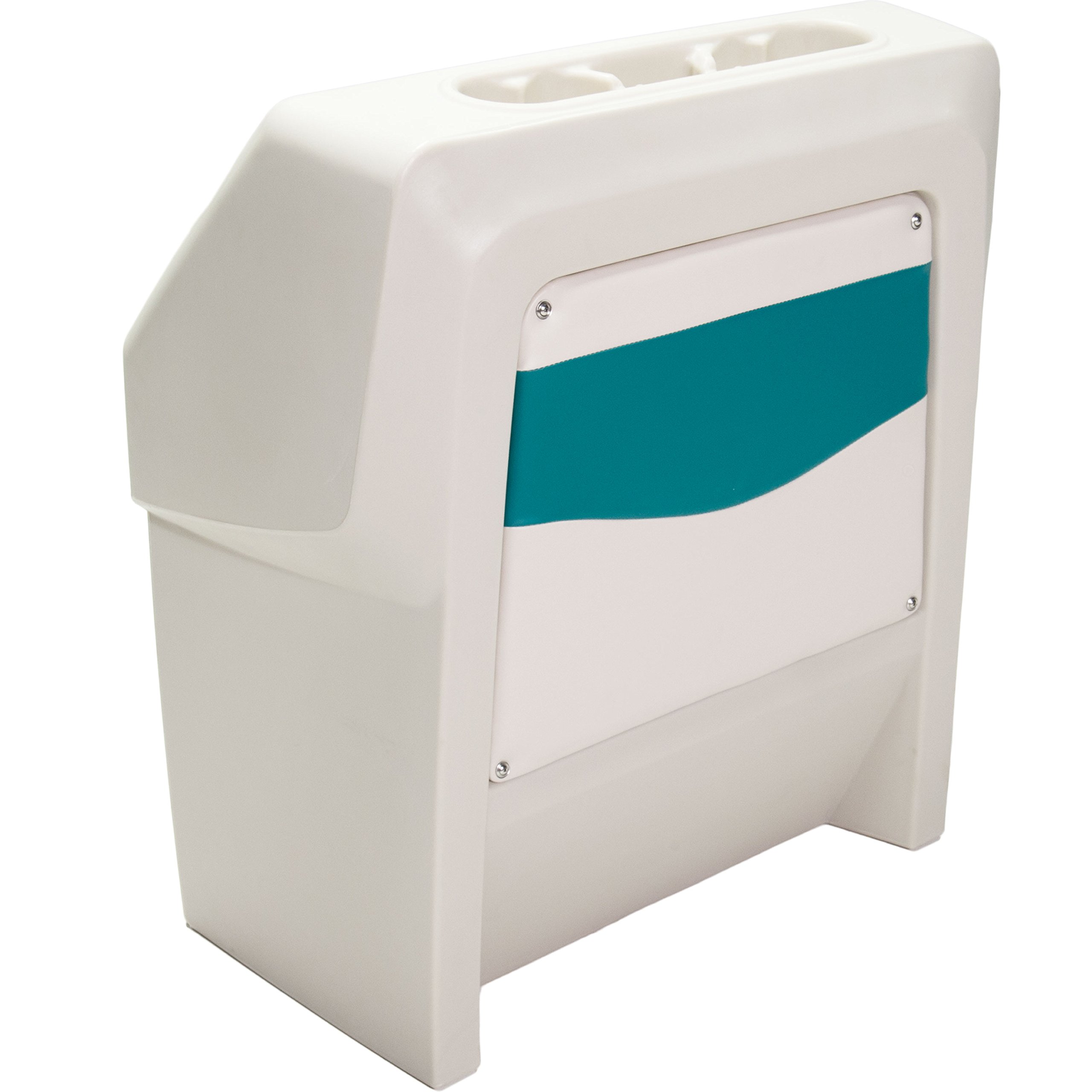 DeckMate Classic Pontoon Boat Console in Ivory & Teal - Premium Marine Steering Station for Pontoon Boats - Perfect for Fishing, Cruising & Water Sports