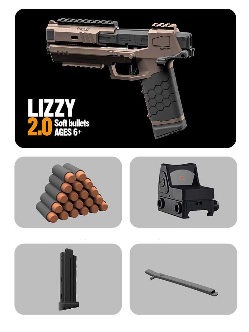 Cyberpunk 2077 Gecko 2.0 Dart Blaster - Manual Action Foam Dart Toy Gun for Nerf Battles, Cosplay & Collectibles - Perfect for Gaming Fans & Action Figure Enthusiasts