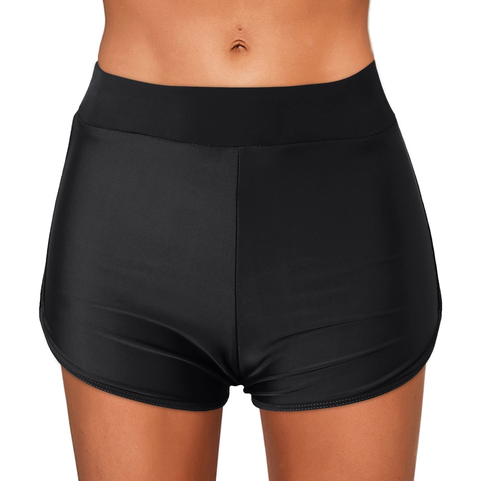 Women's Quick-Dry Swim Shorts - High Waist Board Shorts for Running, Beach & Pool - Perfect for Surfing, Yoga & Active Water Sports