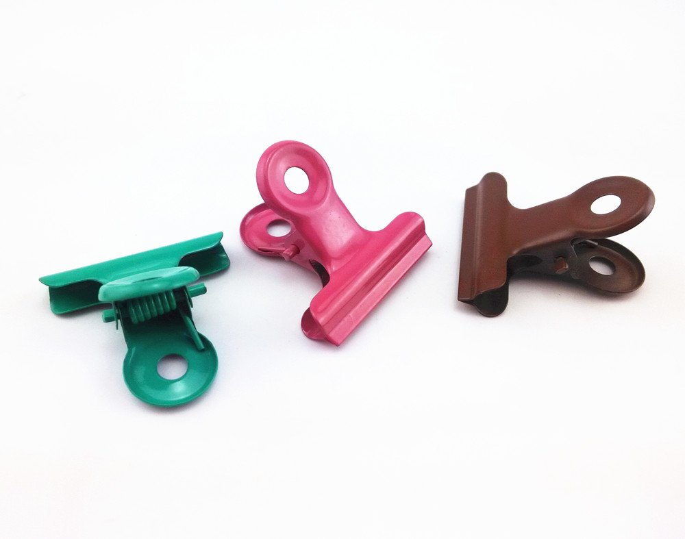 20pcs Mixed Color Metal Bulldog Clips - Heavy Duty Utility Paper Clips & Hinge Clips for Office, School, Home Organization - Perfect for Documents, Crafts, Bulletin Boards & DIY Projects