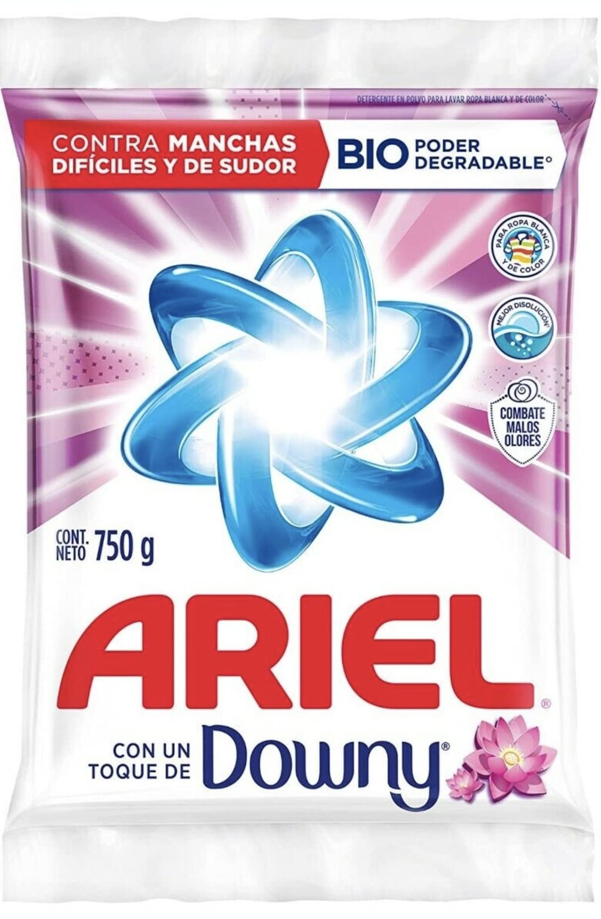 Ariel with Downy Laundry Detergent 750g - Fresh Scent, Deep Cleaning, Softens Clothes | Bulk Pack for Family & Commercial Use | Perfect for Home, Laundromat, and Hospitality Businesses