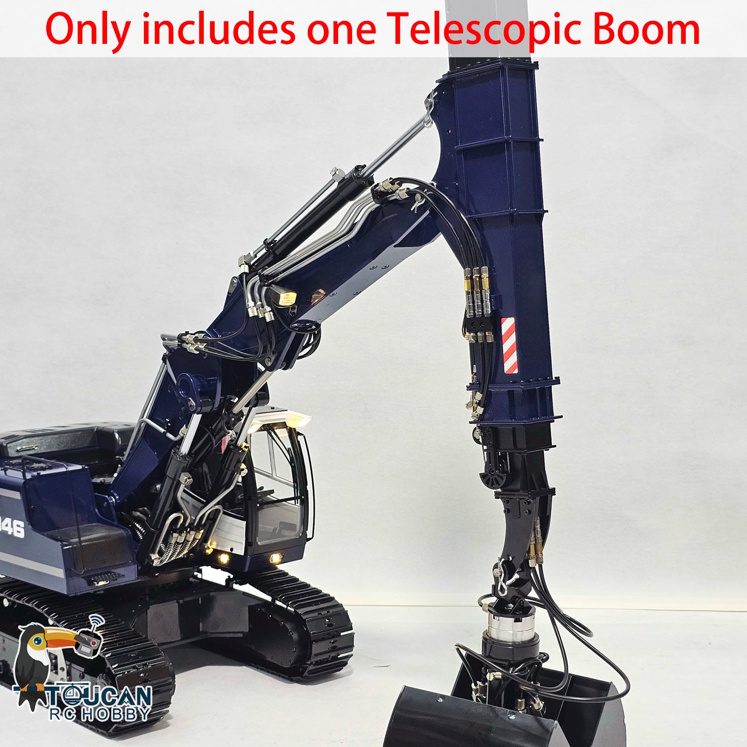 Upgraded Metal Telescopic Boom Parts for Tongde Hydraulic 1/14 RC Excavator 946 EC380 - DIY Accessory for Remote Control Digger Car | Perfect for RC Construction Models, Engineering Enthusiasts & Hobbyist Collectors