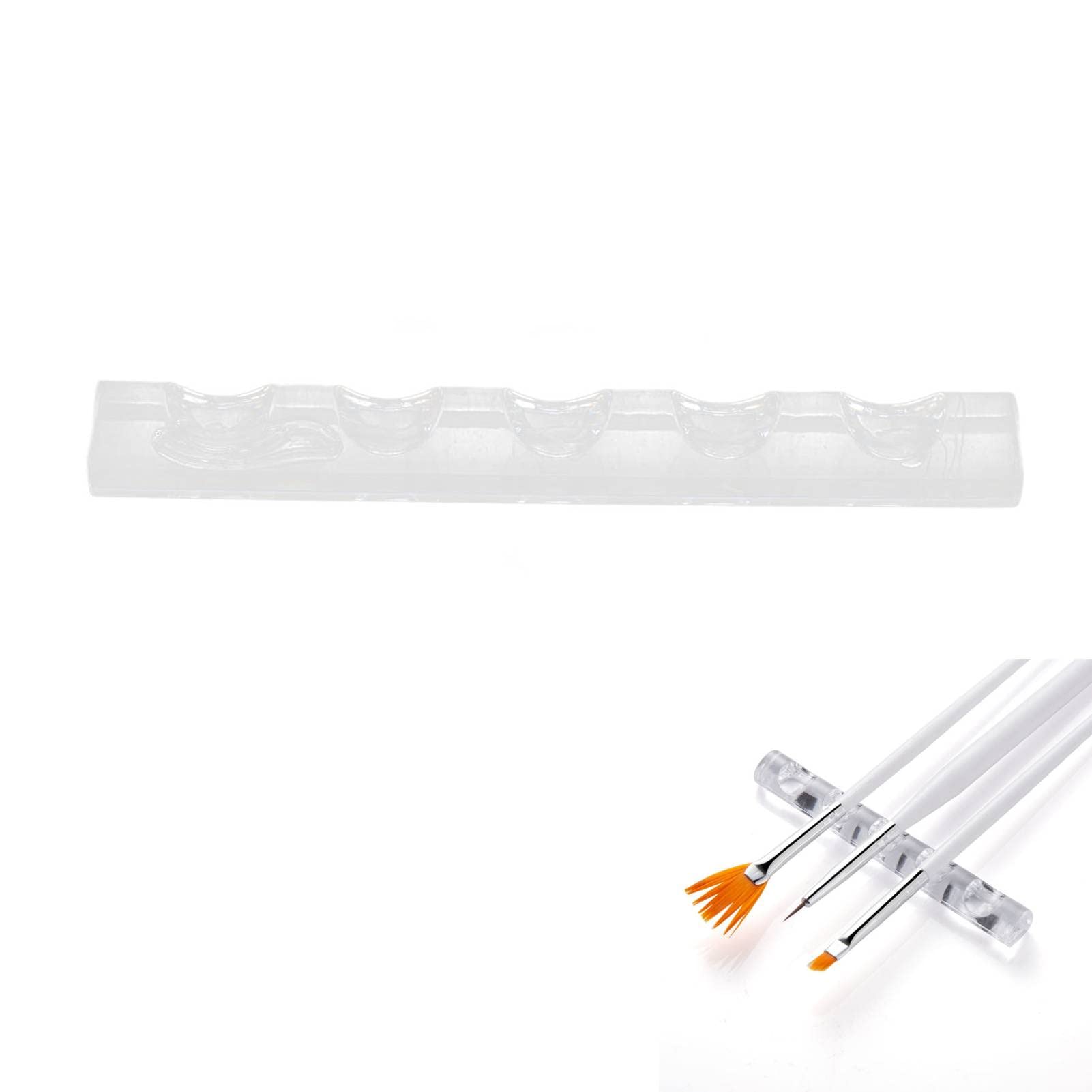 Japanese Style Acrylic Nail Art Pen Holder - 5 Slot Organizer for Manicure & Carving