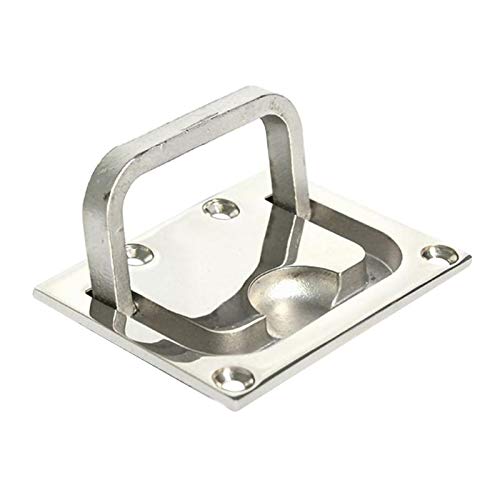 Stainless Steel Boat Cabinet Hinges & Deck Handles - Corrosion Resistant Marine Hardware for Lockers, Hatches & Floor Buckles (Type 2) | Ideal for Yachts, Sailboats & Marine Applications