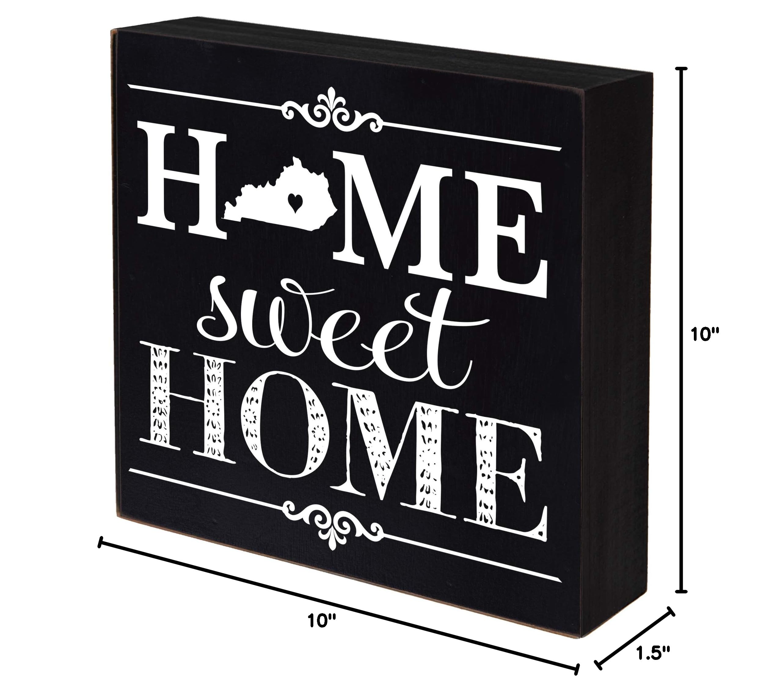 LifeSong Milestones Kentucky Home State Shadow Box - 6x6 Black Wooden Wall Decor for Family Memories | Housewarming Gift for New Homeowners | Perfect for Living Room, Bedroom or Office Display